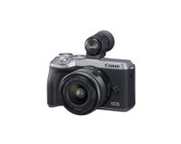 Canon USA EOS M6 Mark II Mirrorless Camera, (Silver)+Ef-M 15-45mm F/3.5-6.3 is STM + Evf Kit
