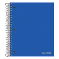 Oxford 3-Subject Poly Notebook, 8-1/2" x 10-1/2", Wide Rule, 150 Sheets, 3 Poly Divider Pockets (10585)