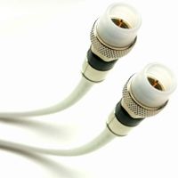 PHAT SATELLITE White Coaxial RG6 Cable 55ft UL ETL cm CATV Fire Retardant Satellite Audio Video Antenna Modem Internet Cable with Weather Boot Connectorss Installed and Cut to Order