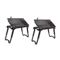 Origami Multi Functional Laptop Computer Tray Table Stand w/LED Light (2 Pack)