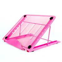 Baobeir Mesh Ventilated Adjustable Laptop Stand for Laptop/Notebook/iPad/Fire 7/Fire 8/Fire 10/Samsung Tab/Tablet and More (Pink)