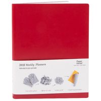 Paperthinks Recycled Leather Appointment Planner, Scarlet Red (PT10242)