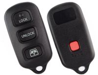 Black Remote Keyless Entry Clicker Replacement Case and Button Pad Compatible with 2001-2008 Sequoia