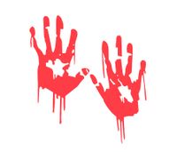 Laptop Stickers，Computer Sticker Decals - Red Handprint