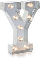Darice Silver Metal Marquee Letter - Y-9.87" Tall, Galvanized Finish