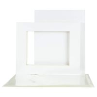 Cardboard Reality Pack of 25 16" x 20" Inch Pre-Cut White Picture Mats Mattes for Photo + Backing + Bags (16 x 20 25-Pack Complete Set)