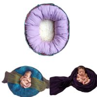 Baby Photography Props Basket Filler Newborn Boy Girl Photo Shoot Baskets Stuffer Posing Accessories (Purple)