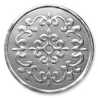 Castillo Filigree Embossed Foil Certificate Seals, 32 Count (Silver)
