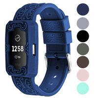 for Fitbit Charge 2 Bands - VOMA Breathable Silicone Adjustable Replacement Sport Bands Wristbands Straps for Fitbit Charge 2 HR Women Men Small Large Midnight Blue