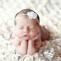 PePeng Newborn Photography Props, Use Soft 3D Rose Flower Backdrop Beanbag Rug to Create Memorable Kids Portrait Photography (Off - White)