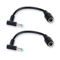 Purpleleaf Adapter Power Supply 7.4x5.0mm to 4.5x3.0mm Tip Connector Converter for HP Stream Spectre Pavilion Envy Elitebook Split Chromebook Replacement Laptop Charger HP Power Cord (2 Pack)