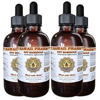 Pot Marigold Liquid Extract, Organic Pot Marigold (Calendula Officinalis) Tincture 4x4 oz