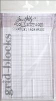 Stampers Anonymous GBXL Tim Holtz 9-Piece Acrylic Grid Block Set