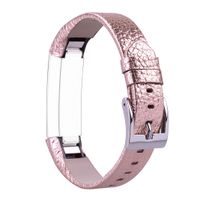 For Fitbit Alta Leather Band, For Fitbit Alta HR Band Leather, Rosa Schleife Fitbit Fitness Watch Band Leather Smart Watch Adjustable Replacement Band with Connectors for Fitbit Alta/Alta HR (Black)