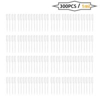 300PCS 1ml Disposable Plastic Clear Liquid Dropper Transfer Pipette Eye Droppers,Volumetric Pipettes,Essential Oils Pipettes