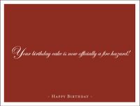 Quiplip Birthday Fire Hazard (6-Pack) Greeting Cards