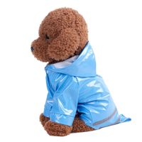 haoricu Pet Shirt, 2017 Pet Reflective Waterproof Coat Dog Hooded Raincoat for Small Dogs Jacket Outdoor Coat (L, Blue)