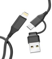 USB C to Lightning Cable 6Ft[Apple MFI Certified], 2 Pack 6 Foot 2 in 1 iPhone Charger Cable, 18W PD Fast iPhone Charging Cord for iPhone 11/11 Pro/ 11 Pro Max/XS Max/XS/XR/X/ 8 Plus/ 8