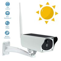 Volwco Solar Surveillance Camera Outdoor Wireless,1080P HD Night Vision Solar Powered Bullet Security Camera Wi-Fi IP for Android and iOS IPX67 Water-Proof,Weatherproof Induction,for Homes & Business