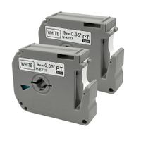 Label Orison 2PK P-Touch M Label Tape Compatible with Brother M-221 MK221 M221 M-k221 for PT-M95 PT-90 PT-70BM PT-65 PT-85,Black on White 1/2 Inch(0.47) x 26.2 Feet(12mm x 8m)