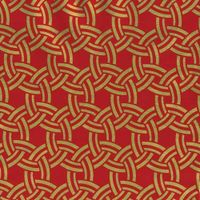 Caspari Sailor Knots Red on Gold Continuous Rolled Gift Wrap