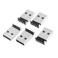 Aodesy USB Type A Male Solder Jack Socket Connector Repair Parts,Pack of 20