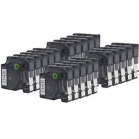 WonderTec 20 Pack Compatible Cassette Label Tape for Dymo 45013 S0720530 (1/2'' W x 23' L) Use with DYMO LabelPoint 100 150 200, Black on White