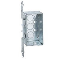 Hubbell-Raco 678 2-1/8-Inch Deep, 1/2-Inch End Knockouts, Wood/Metal Stud Bracket Welded 4-Inch by 2-Inch Handy Box