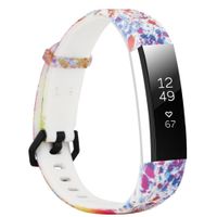honecumi Floral Pattern Bands Compatible with Fitbit Alta/Alta hr Wristband Replacement Accessory-Exchange Watch Band for Men&Women Colorful Stripe Printing Straps
