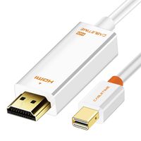 Mini Displayport to HDMI 1080P (Thunderbolt to HDMI Compatible), CABLETIME Mini DP to HDMI Adapter for MacBook Pro,MacBook Air, iMac, Mac Mini (6 Feet/2m, White)