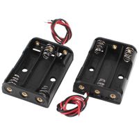 bjduck99 2Pcs Plastic Battery Holder Case Wired for 4.5V 3 x AAA Batteries
