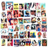 BOROLA 50pcs Not Random Vulgar Graffiti Stickers for Bumper Guitar Phone Laptop Luggage Skateboard Bike Auto