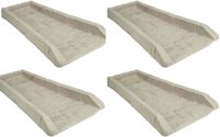 4 Pack Suncast SB24 Decorative Rain Gutter Downspout Splash Block- Light Taupe