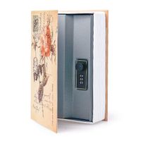 Diversion Book Safe Storage Box, Dictionary Secret Safe Can with Security Combination Lock/Key, Diversion Book Hidden Safe (Rose Style, M,Combination)