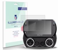 iLLumiShield Matte Screen Protector Compatible with Sony Playstation Portable Go (PSP)(3-Pack) Anti-Glare Shield Anti-Bubble and Anti-Fingerprint PET Film