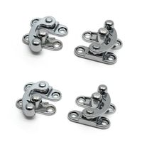 Karcy Left Latch Hook Hasp Wood Jewelry Box Hasp Catch Buckle Shackle Lock - Pack of 4