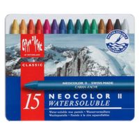 Caran d'Ache Classic Neocolor II Water-Soluble Pastels, 15 Colors