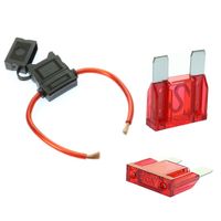 VOODOO (1) 8 Gauge Maxi Inline Fuse Holder Fuseholder with Cover and (2ea 50 Amp Fuses)