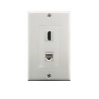 Yomyrayhu HDMI and Cat6 Ethernet RJ45 Wall Plate for HDTV