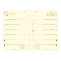 Filofax 2017 Pocket Week on a Page Refill, Cream Paper, 4 Languages, 4.75 x 3.25 inches (C68239-17)