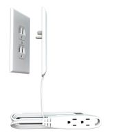 Sleek Socket Ultra-Thin Electrical Outlet Cover | Hides Ugly & Unsafe Plugs & Cords | 9 ft. Standard Size Outlet Cover with 3 Outlet Power Strip | UL/CSA Safety Certified