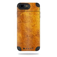 MightySkins Protective Vinyl Skin Decal Compatible with Mophie Juice Pack Air iPhone 7 Plus Plus wrap Cover Sticker Skins Textured Gold