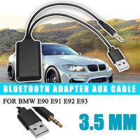 Misszhang-US 3.5mm USB 12V Car Vehicle Bluetooth 4.1 Radio Music Audio Adapter Aux Cable Black