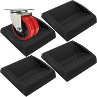WELLGO Bed Stoppers & Furniture Cups 4 Pack - Premium Silicone Casters Furniture Wheel Stoppers fit All Wheels of Furniture, Sofa Bed Chairs-Made up of Solid Silicone Prevents Scratches(4pcs)
