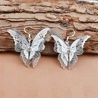 Fashion Jewelry Metal Hollow Animal Butterfly Earrings Romantic AAA Cubic Good Jewerly Accessories Women Stylish Design Cheap Bangle Brides Comfortable Cute