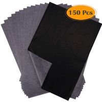 Selizo 150 Sheets Carbon Transfer Tracing Paper Black Graphite Paper for Wood Burning, Wood Carving, Paper, Canvas