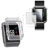AFUNTA Protective Case Compatible Ionic with Screen Protectors, TPU Shock-Resistant Cover & 3 pcs of Scratch-Resistant TPU Films for Sport Smart Watch