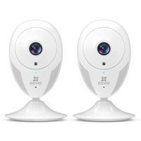 EZVIZ Indoor Security Camera 1080p Motion Alert Night Vision Baby/Pet/Elder Monitoring 135° Wide Angle 2.4G Wi-Fi 2-Way Audio Smart Home System Works with Alexa Google IFTTT iOS Android App 2PK CTQ2C