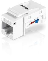 TRENDnet Cat6 Keystone Jack - 25-Pack, 90° Angle Termination, Color-Coded Labeling for T568B Wiring, TC-K25C6