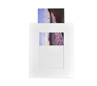 Golden State Art, Acid-Free Cardboard Frames,Pack of 10 White 8x10 Slip in Mats for 5x7 Photo Pre-Adhesive with Backing Board,Paper Frames for Picture Holder，Includes 10 Clear Bags